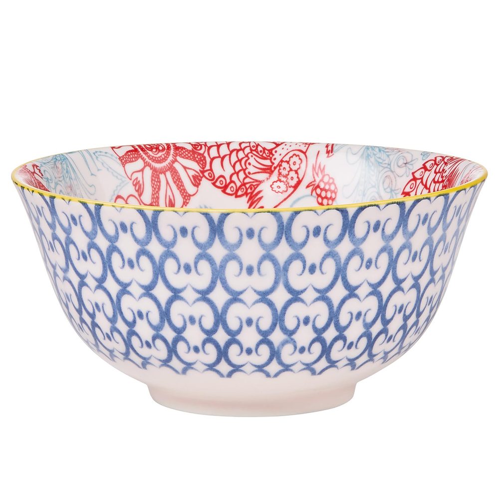 Fotografie ORNAMENTS Miska 520 ml - modrá/červená