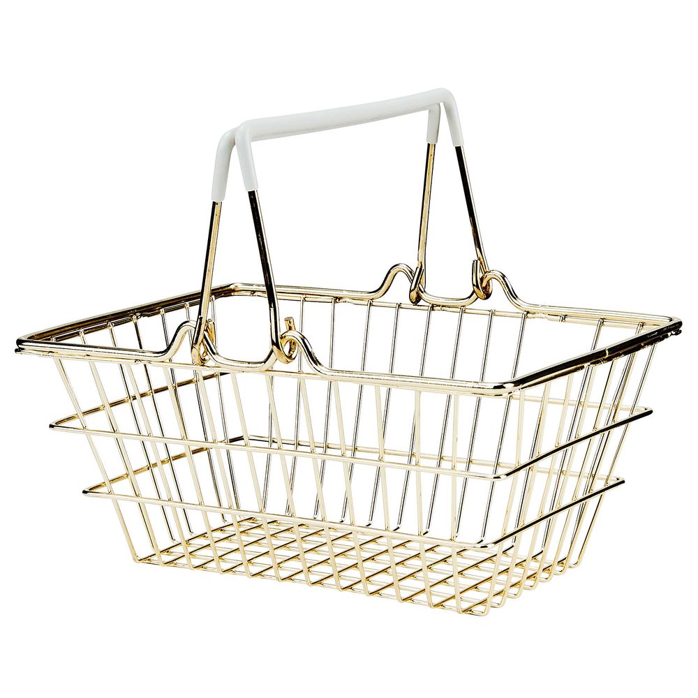 Fotografie SUPERMARKET Nákupní košík mini - zlatá