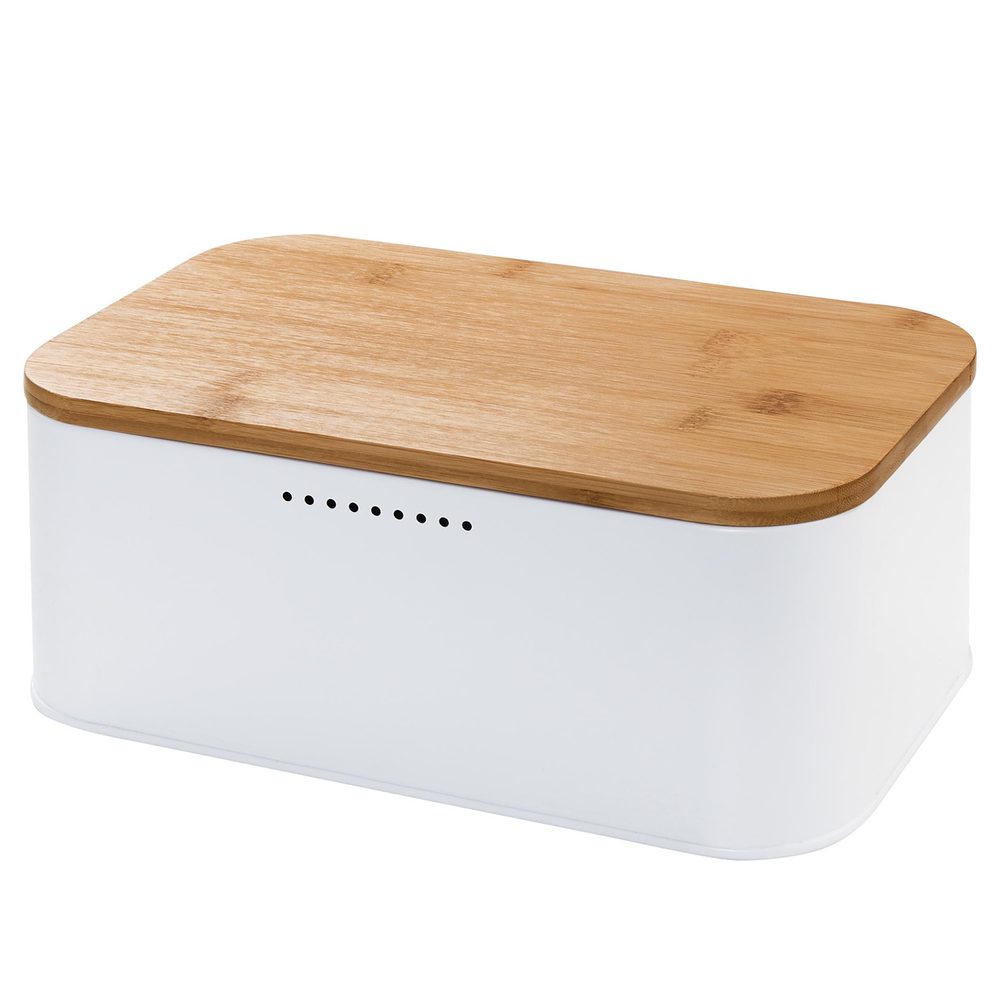 BREAD'N'BREAKFAST Chlebník s víkem - bílá