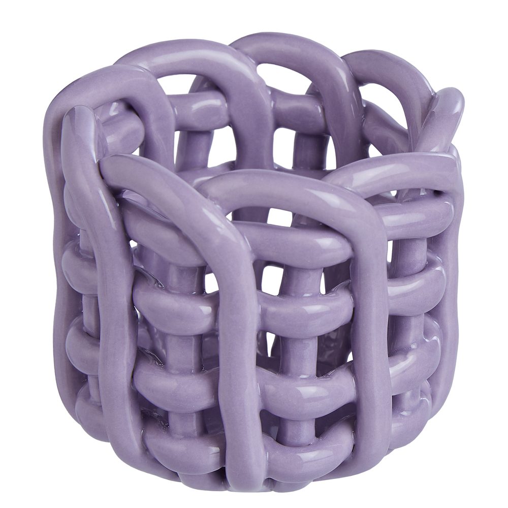 LITTLE CRAFT Svícen na čajovou svíčku 6 cm - fialová