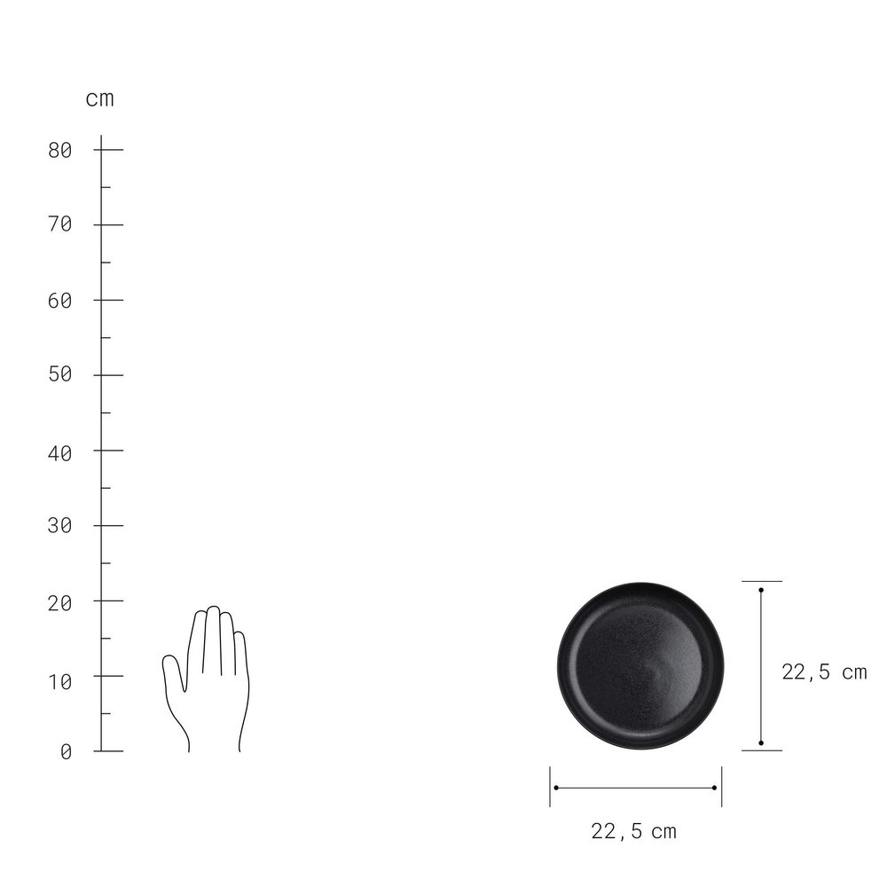 CASA NOVA Sada hlubokých talířů 22,5 cm set 4 ks - černá (obrázek 3)