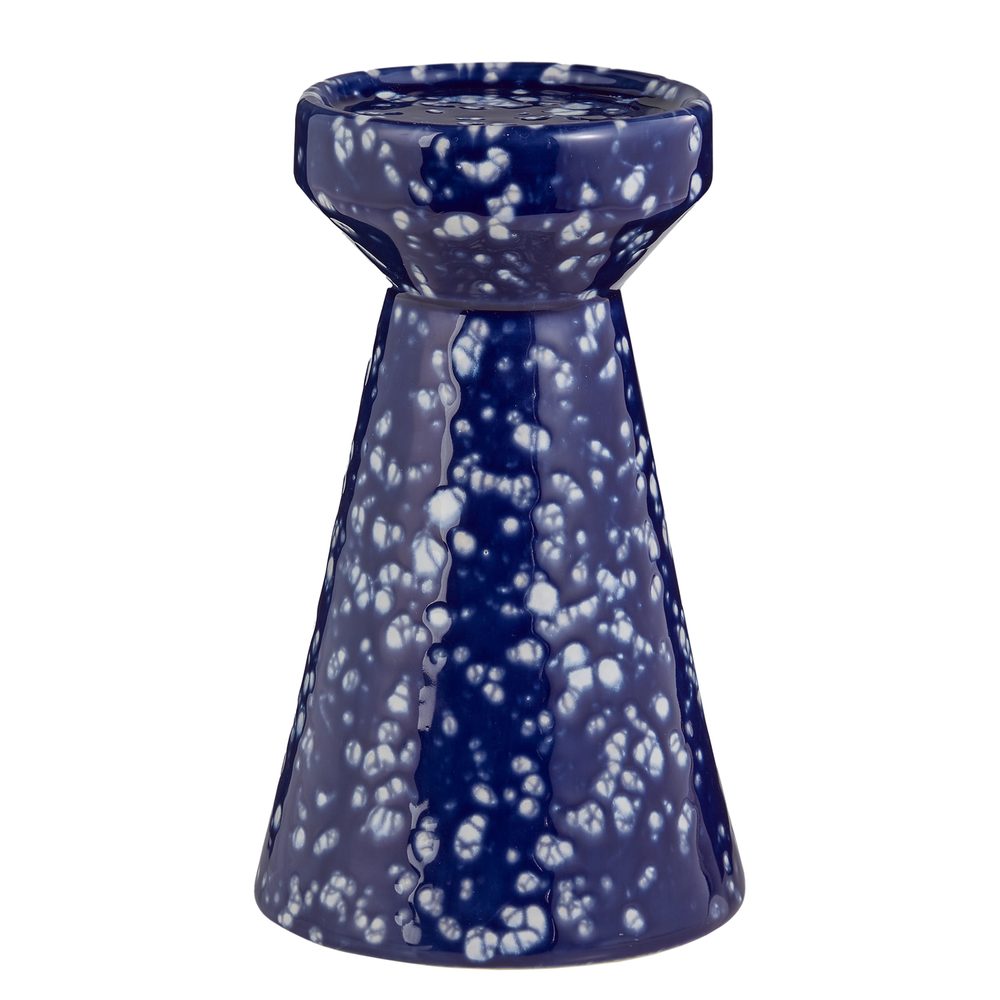 SPECKLE Stojan na sloupové svíčky 20 cm - tm. modrá