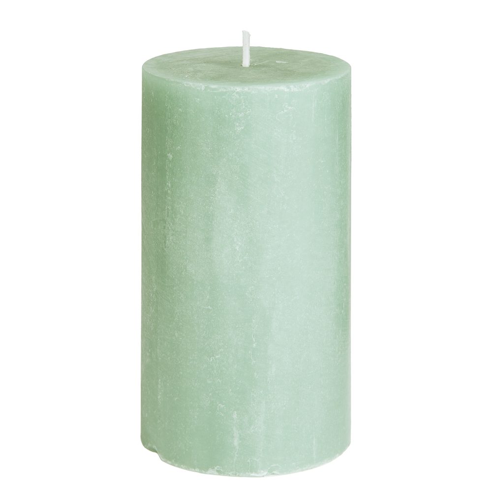 RUSTIC Svíčka 13 cm - sv. zelená