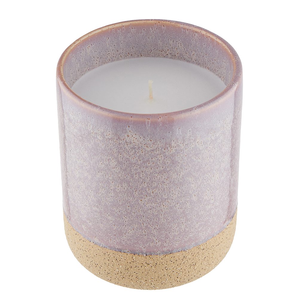Fotografie SCENTS OF HOME Vonná svíčka v keramice divoký iris a pomeranč - růžová
