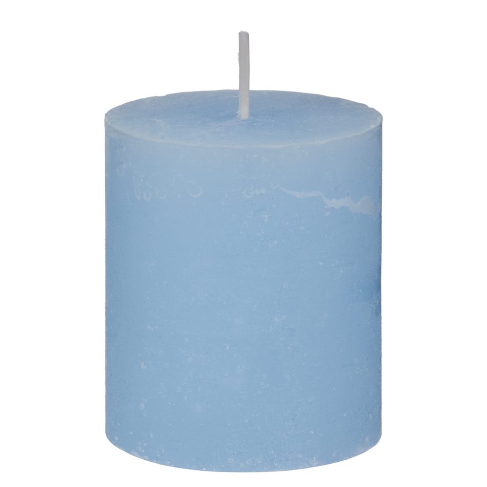 RUSTIC Svíčka 8 cm - sv. modrá