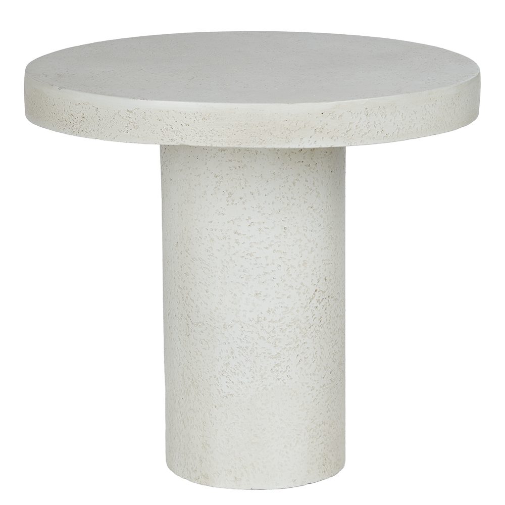 Levně PIECES Odkládací stolek 50 cm - bílá