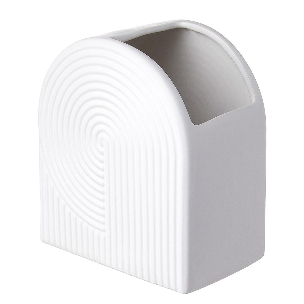 CURVE Váza 14 cm - bílá