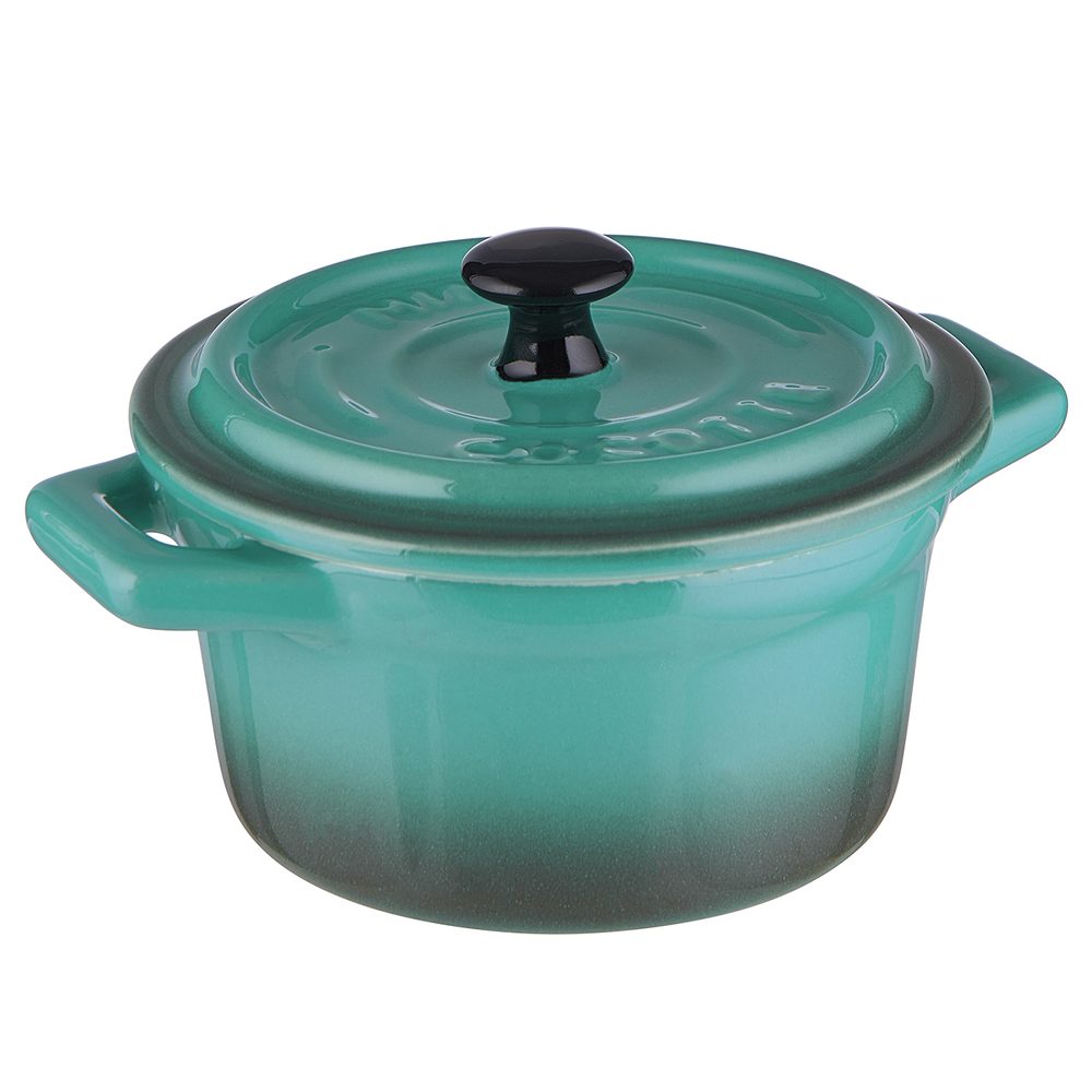 C'EST SI BON Mini zapékací miska s pokličkou kulatá - petrolejová