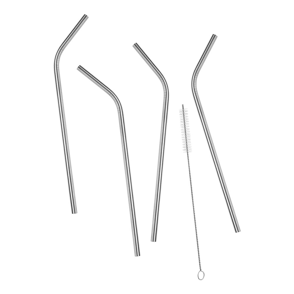 MANHATTAN LOUNGE Brčka z ušlechtilé oceli set 5 ks - stříbrná