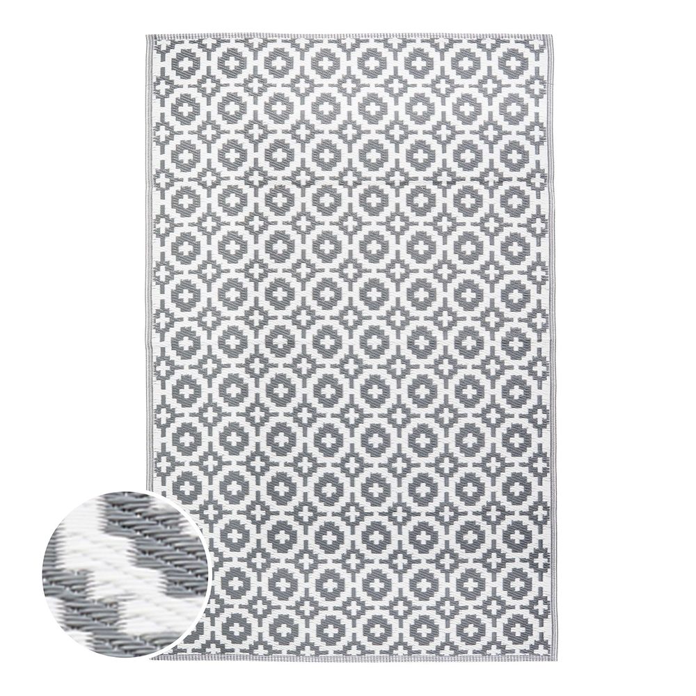 COLOUR CLASH Venkovní koberec mozaika 180 x 120 cm - šedohnědá