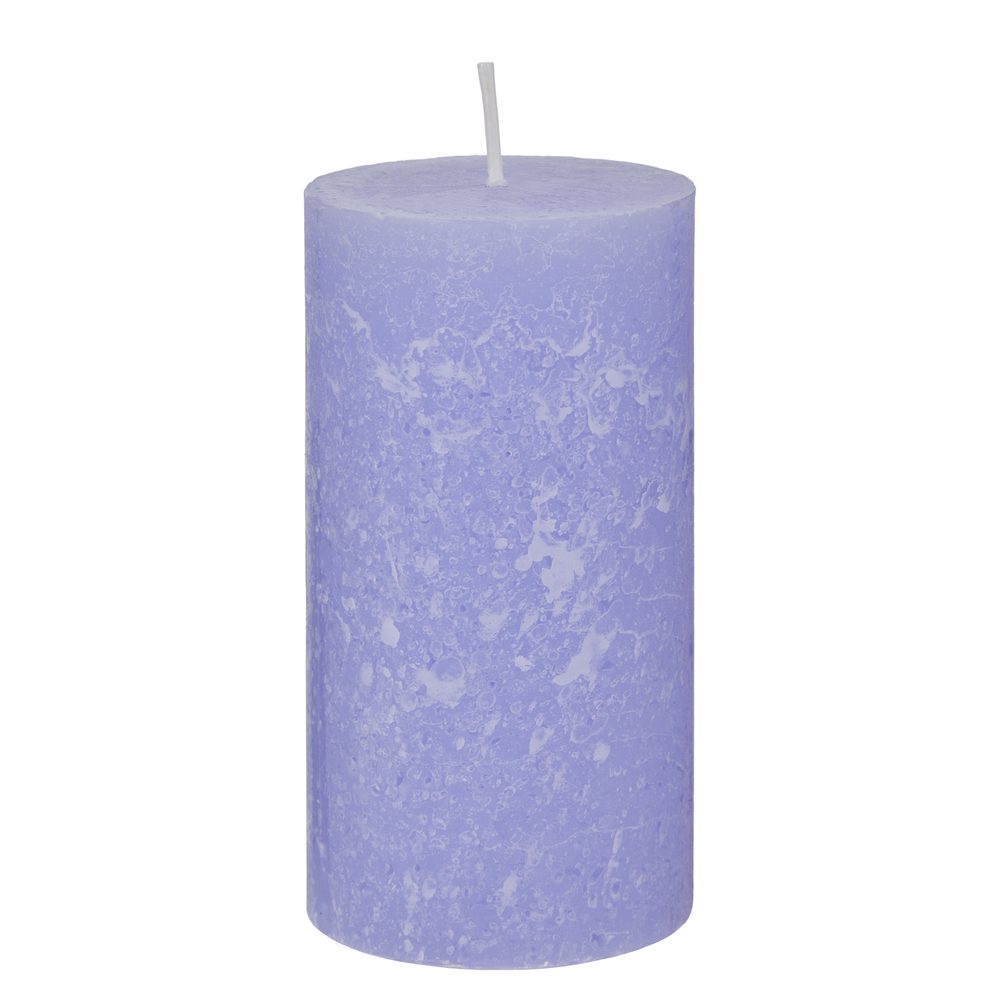 RUSTIC Svíčka 13 cm - fialová