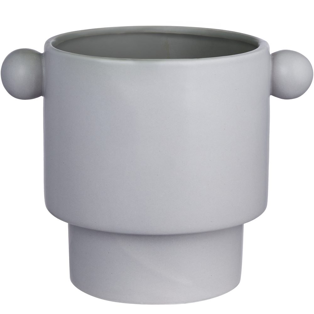 Fotografie HANDLE Květináč 18 cm - šedá