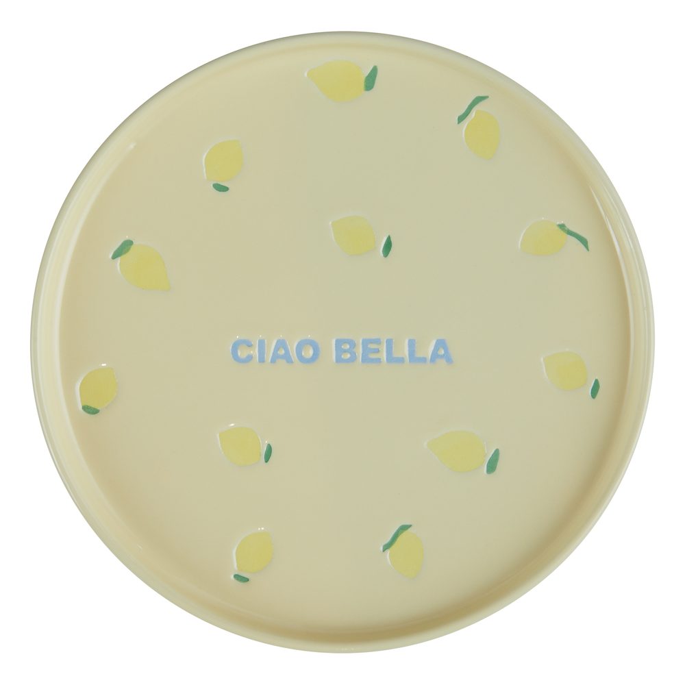 GOOD VIBES Talíř citrony 15 cm - žlutá