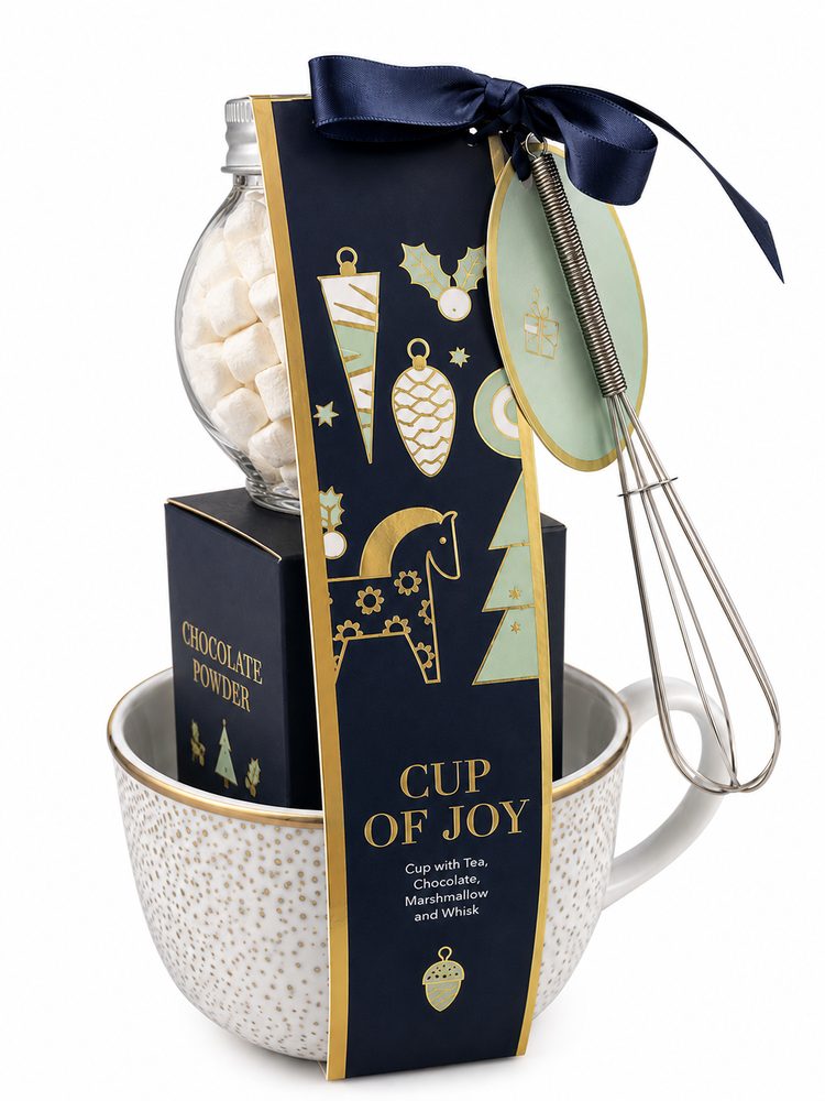 CUP OF JOY Velký hrnek s čokoládou - modrá