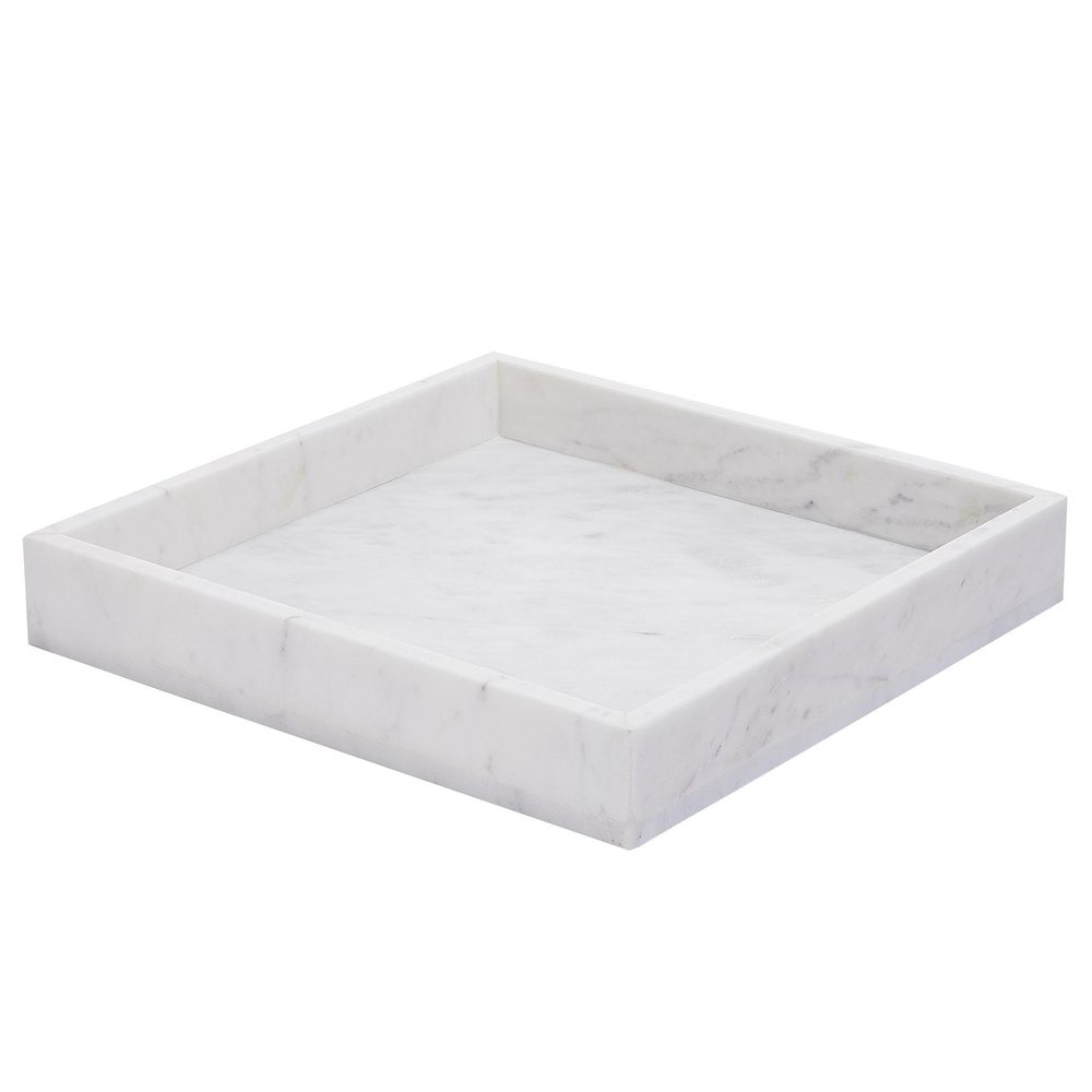 MARBLE Mramorový tác - bílá