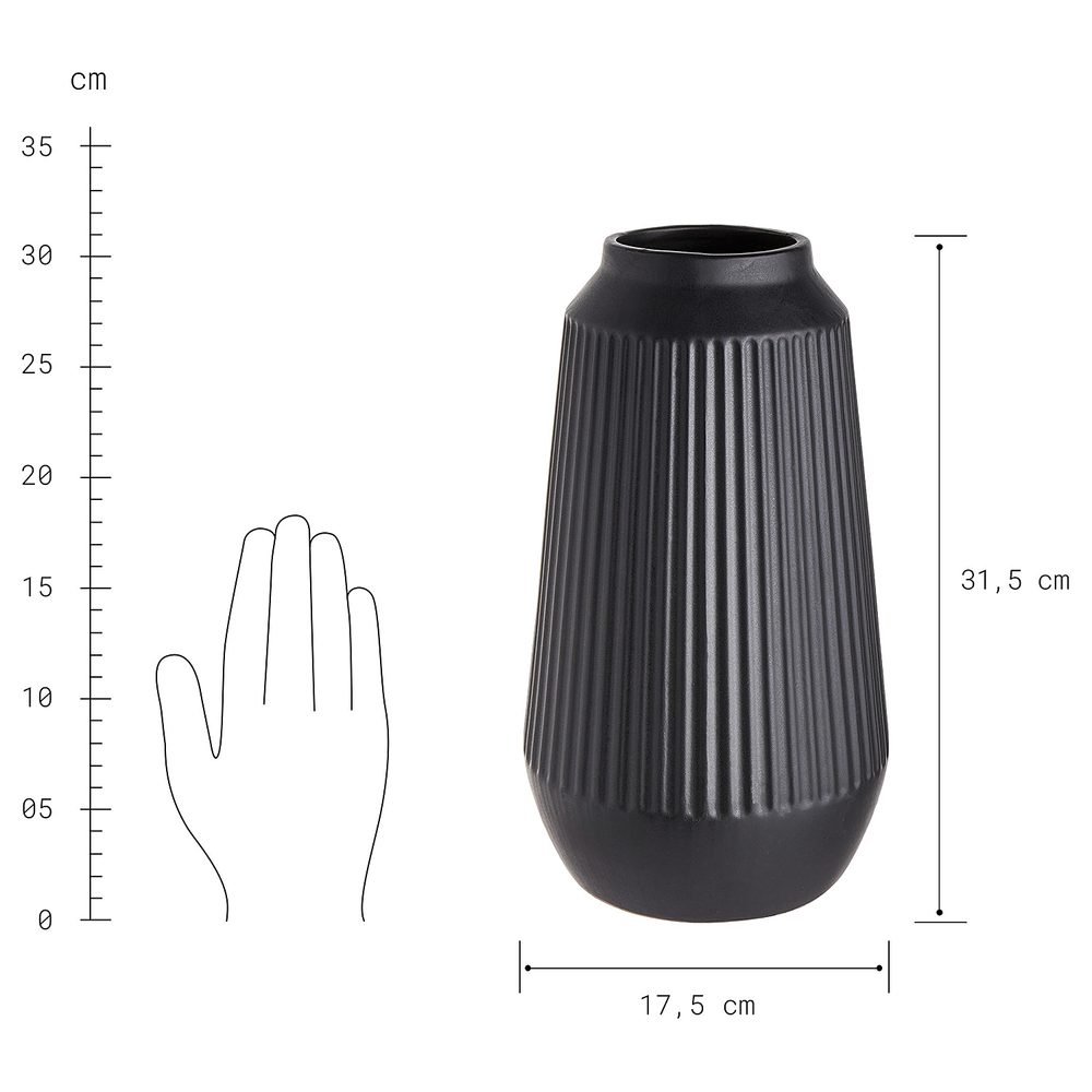 FINJA Váza 31,5 cm - černá (obrázek 7)
