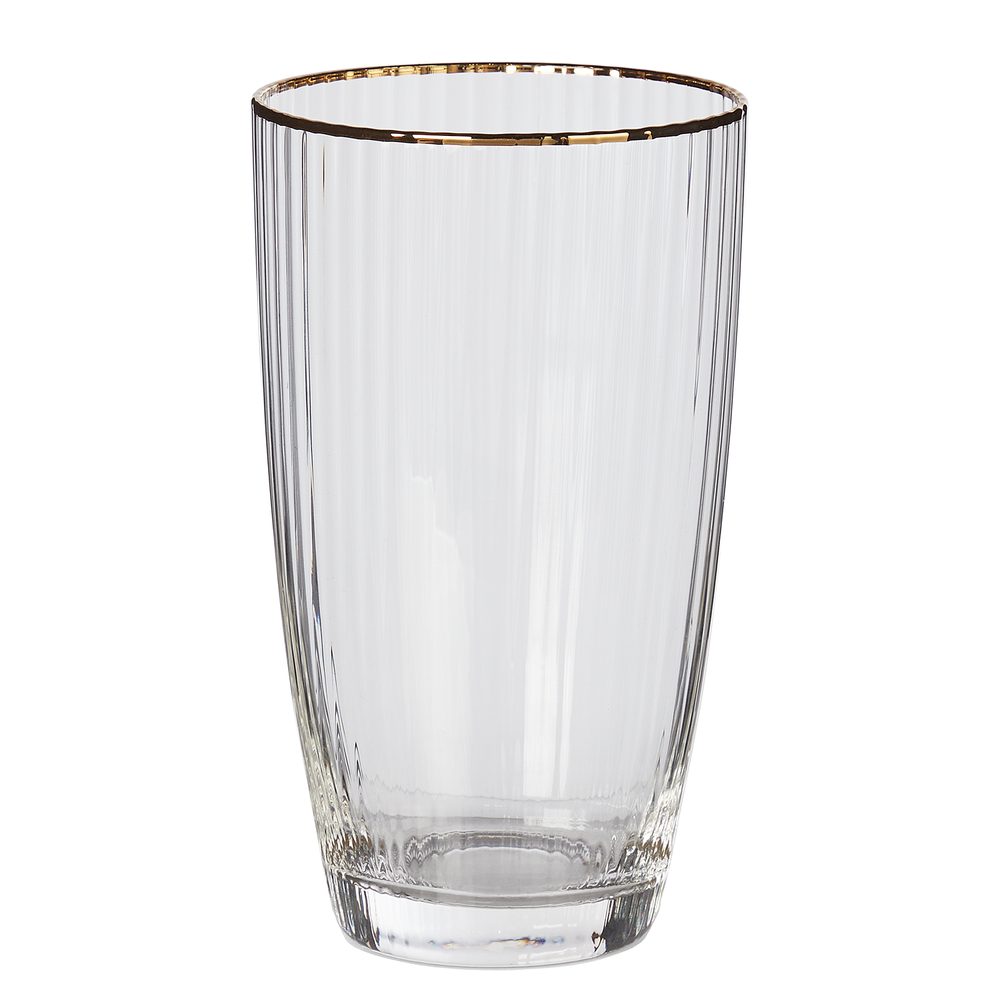 GOLDEN TWENTIES Sklenice na long drink se zlatým okrajem 500 ml