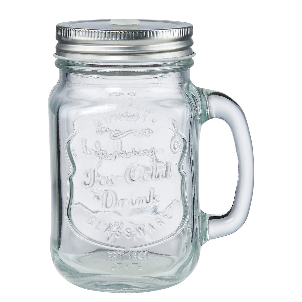 REFRESH Sklenice Mason s víčkem 450 ml