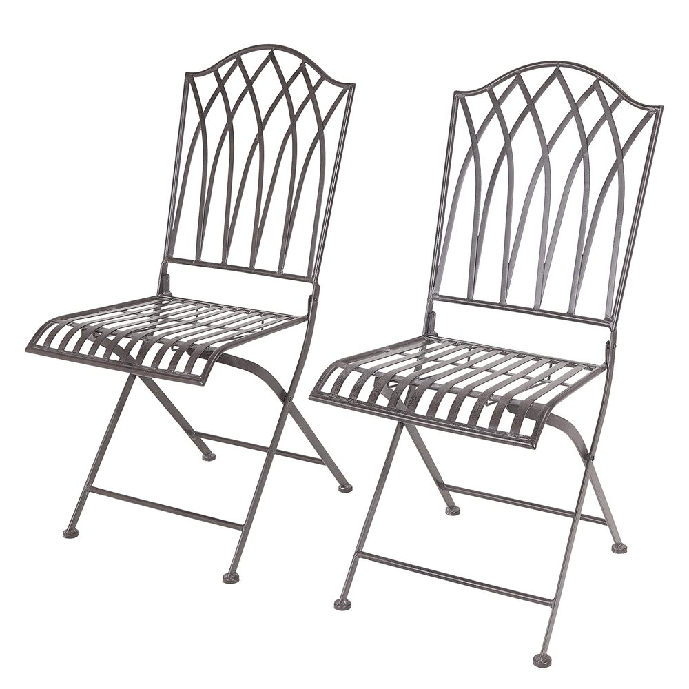 MANDALA GARDEN Židle set 2 ks - tm. hnědá