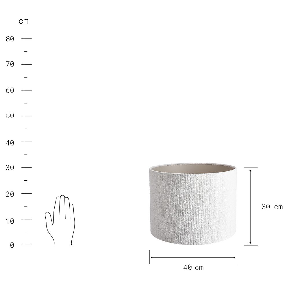 TANA Stínidlo na lampu 40 cm - bílá (obrázek 6)