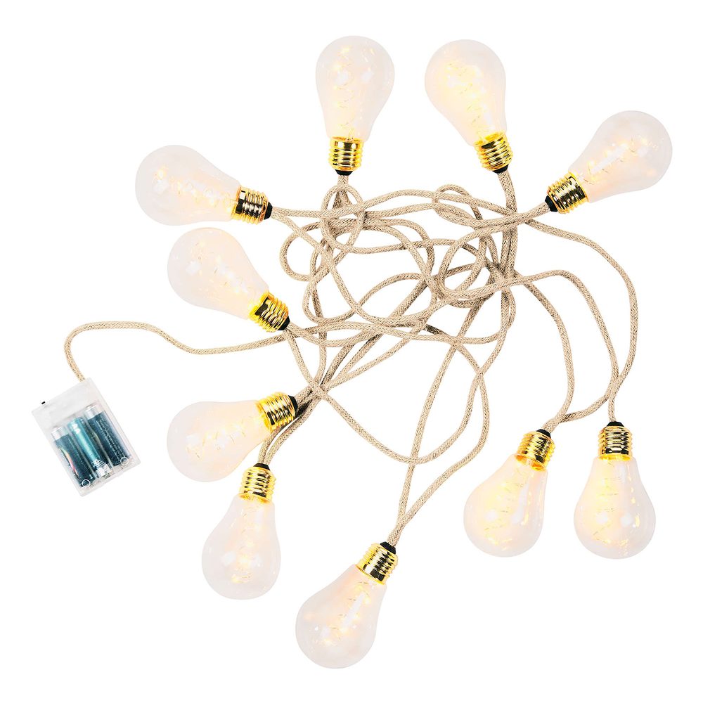 Fotografie BULB LIGHTS Světelný řetěz s USB žárovky 10 světel - přírodní BULB LIGHTS A1:P43208