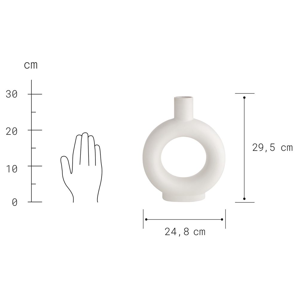 LOOP Váza 30 cm - bílá (obrázek 5)