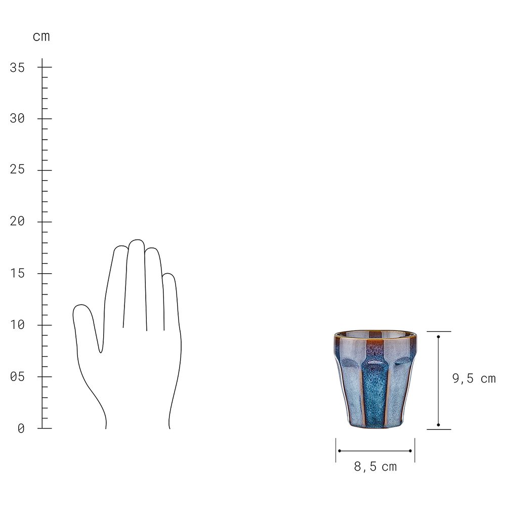 BERGAMO Hrnek na kávu 250 ml - modrá (obrázek 3)