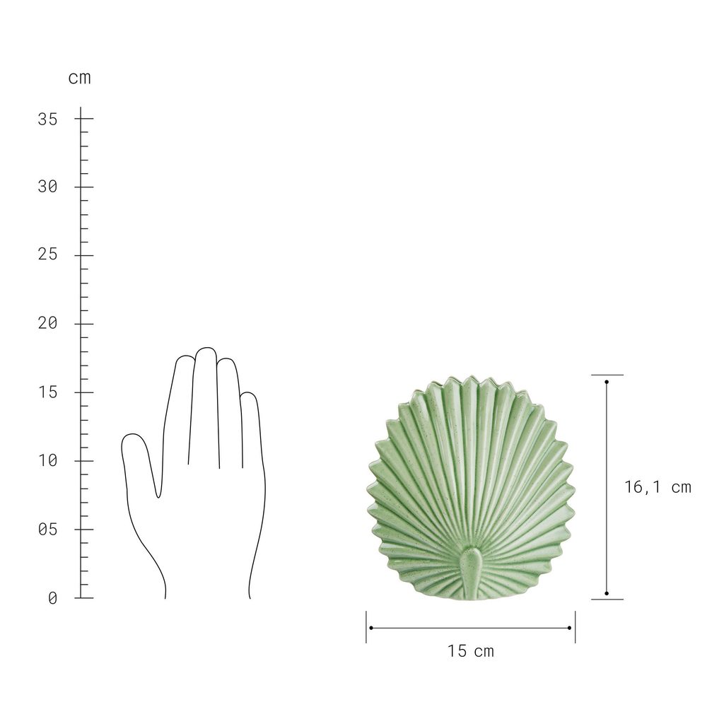 LEAF Váza 16 cm - zelená (obrázek 4)