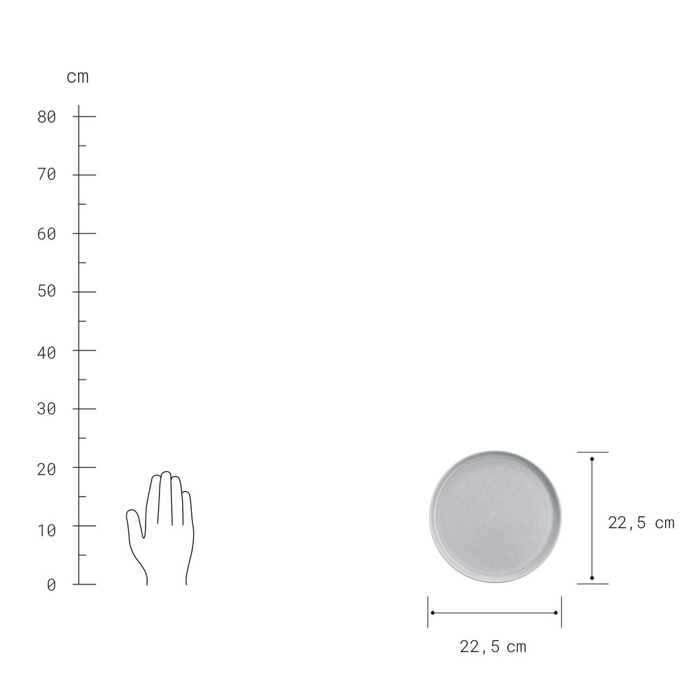 CASA NOVA Sada snídaňových talířů 22,5 cm set 4 ks - šedá (obrázek 5)