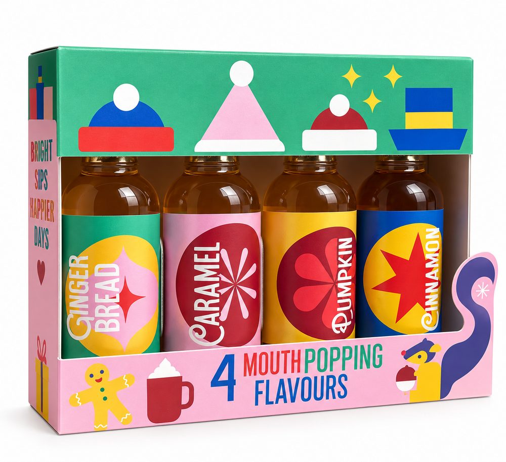 SANTA'S SYRUP SLEIGH Sada sirupů 45 ml 4 ks