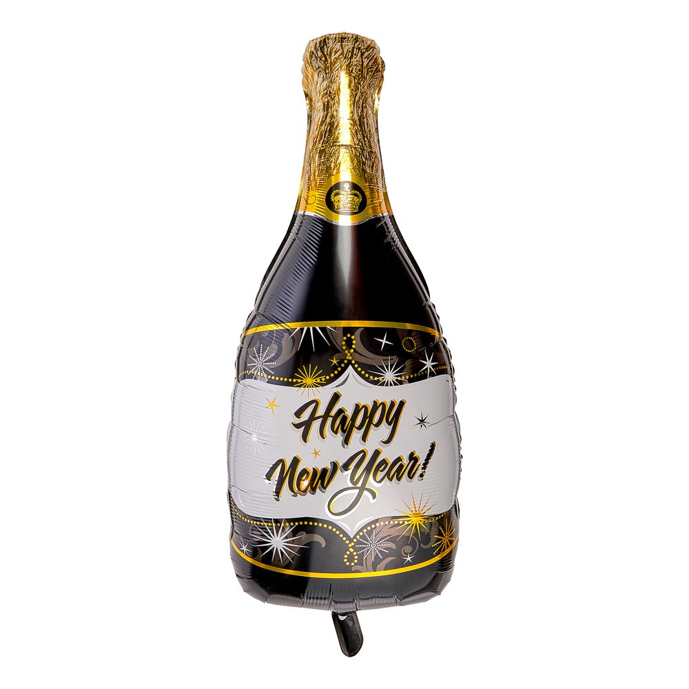 HAPPY NEW YEAR Fóliový balonek šampaňské