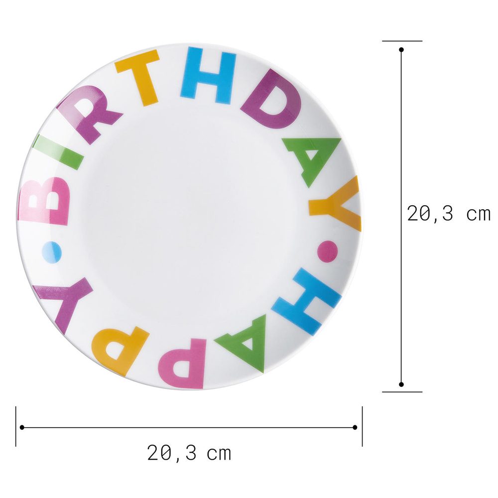 HAPPY BIRTHDAY Talíř 20 cm - mix (obrázek 5)