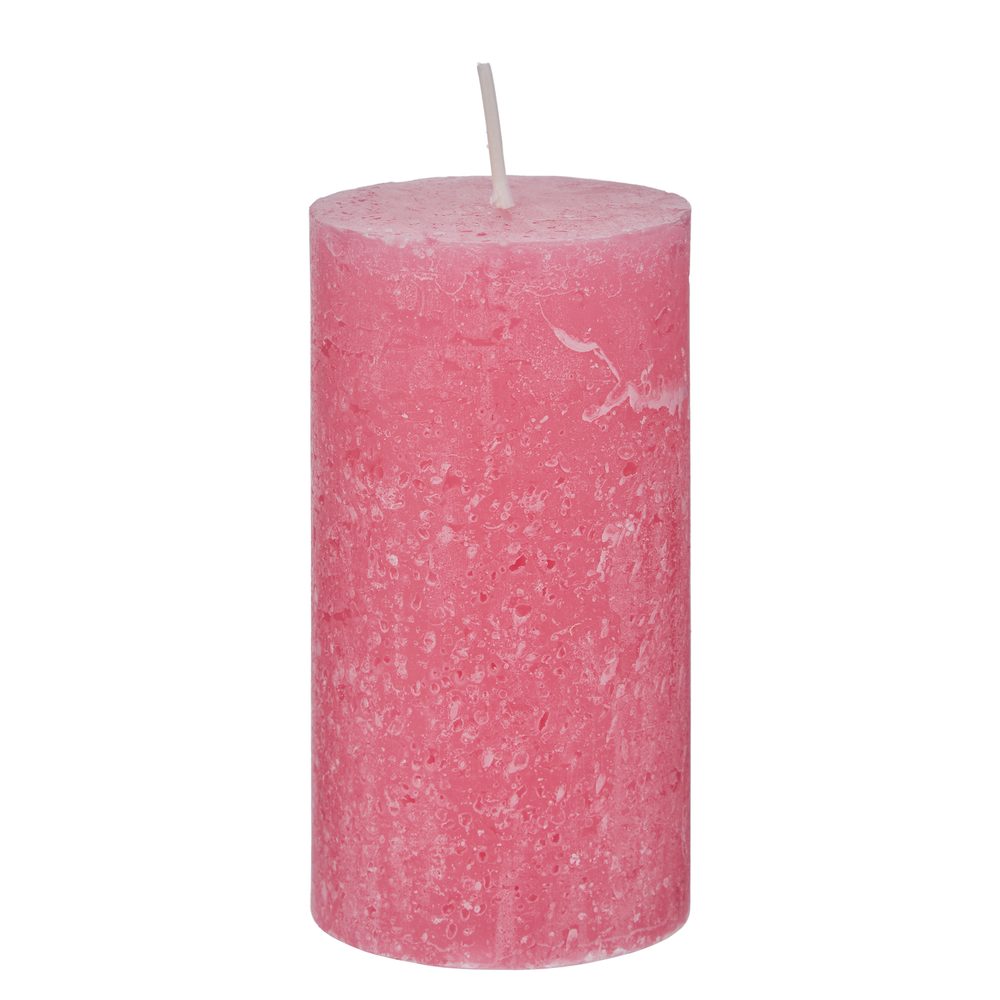 RUSTIC Svíčka 13 cm - růžová