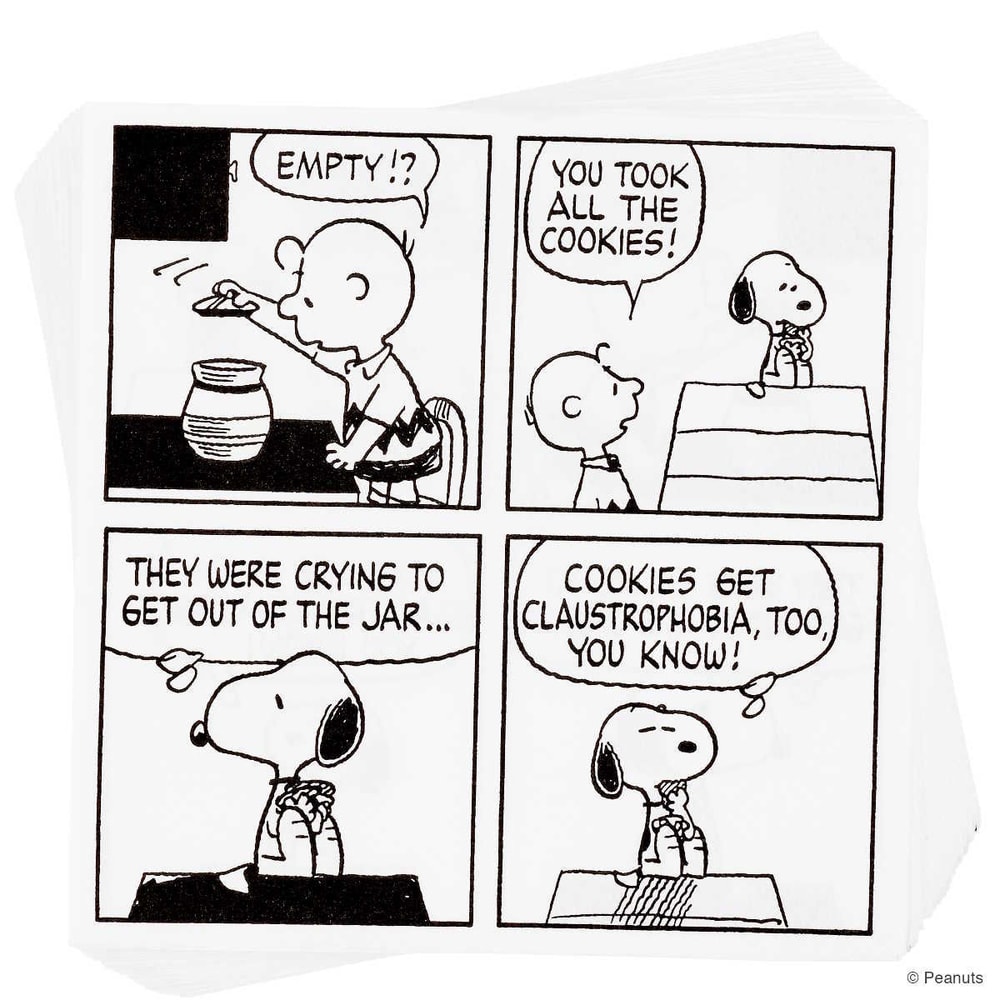 PEANUTS Papírové ubrousky Comic Cookies