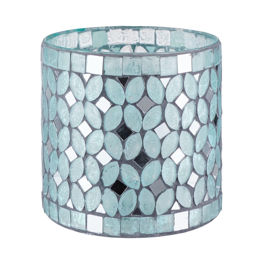 SHIMMMER & SHINE Svícen na čajovou svíčku 10 cm - modrá