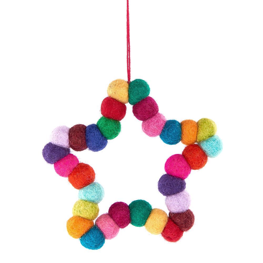 Fotografie HANG ON Ozdoba hvězda z filcu