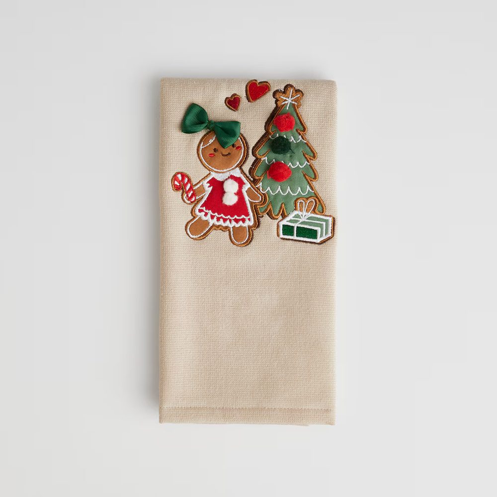 HOME & YOU Ručník kuchyňský perníková panenka 37 x 50 cm - béžová