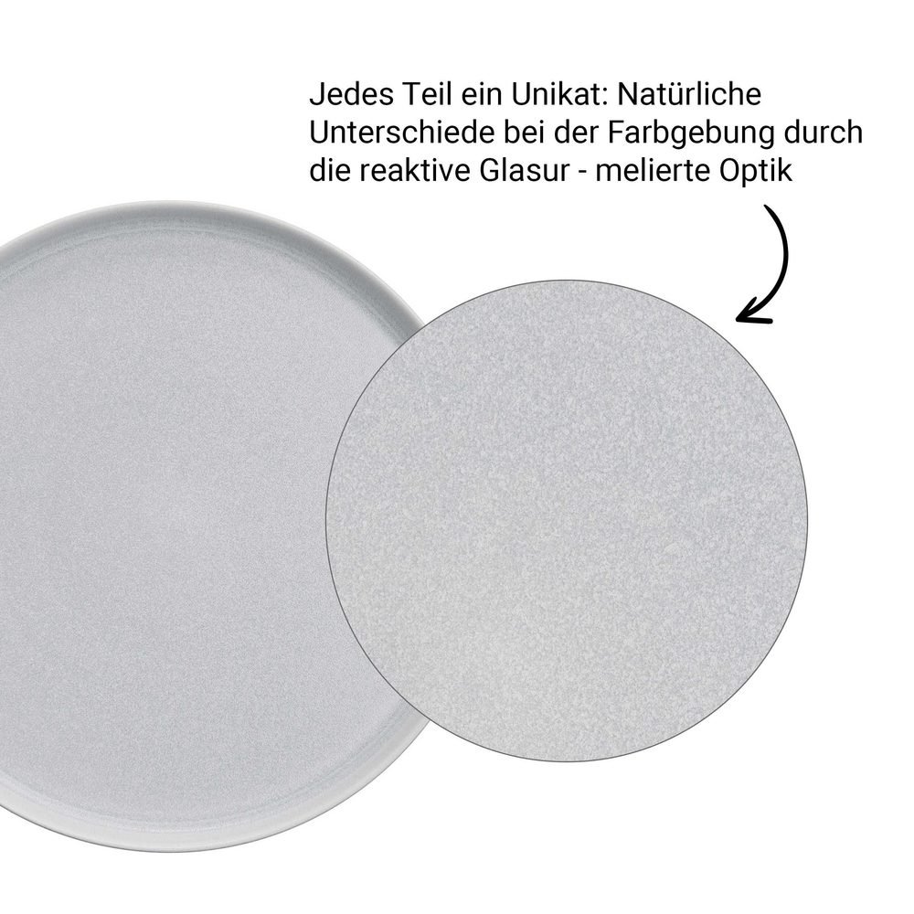 CASA NOVA Sada snídaňových talířů 22,5 cm set 4 ks - šedá (obrázek 3)