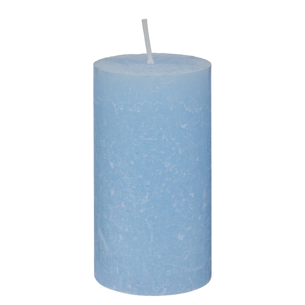 RUSTIC Svíčka 13 cm - sv. modrá