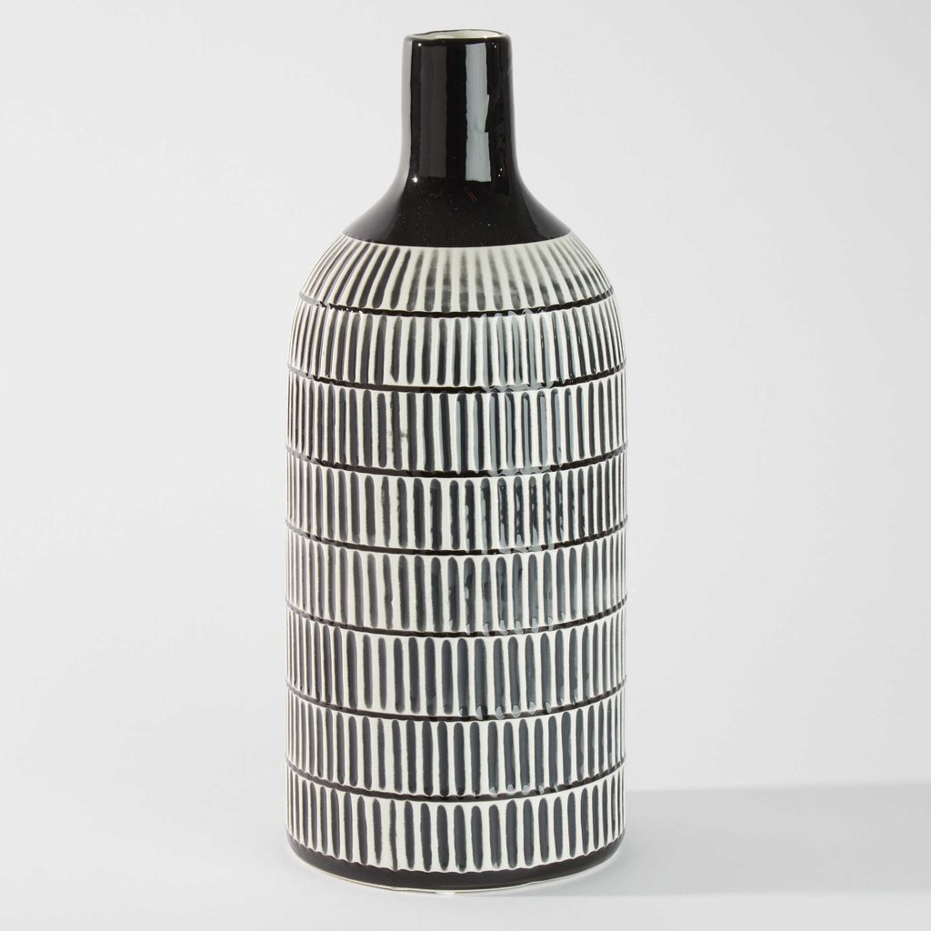 MALOU Keramická váza 35 cm - černá/bílá | Butlers.cz