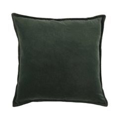 COTTON VELVET Polštář 45 x 45 cm - tm. zelená