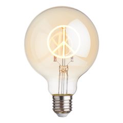 BRIGHT LIGHT LED Lampa znak míru 14 cm