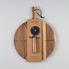 HOME & YOU Prkénko s nožem na pizzu 42 cm