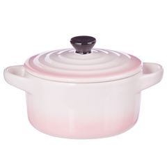 C'EST SI BON Mini zapékací miska s pokličkou kulatá - bílá/růžová