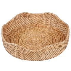 RONDA Ratanový podnos s vlnitým okrajem 30 cm