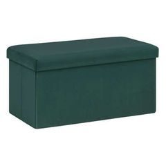 MONCHOU Puf skládací s úložným prostorem 76 cm - tm. zelená