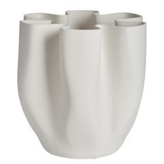 VISION Váza s 3D tiskem 26 cm - bílá