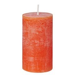 RUSTIC Svíčka 13 cm - oranžová
