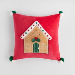 HOME & YOU Povlak na polštář chaloupka 45 x 45 cm - červená