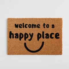 HOME & YOU Rohožka z kokosového vlákna "happy place" 40 x 60 cm